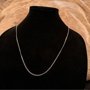 VINTAGE Classic Silver Flat Cut Chain Link Minimalist Chain Necklace